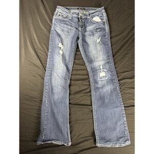 Love x Nation Bootcut Jeans Women’s 10 Distressed Embroidered Flap Pockets